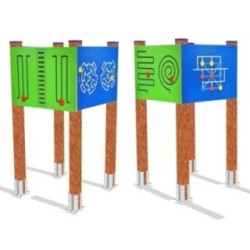 Torre de 4 painéis lúdicos para pessoas idosas