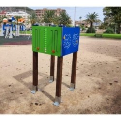 Torre de 4 panells lúdics per a persones grans