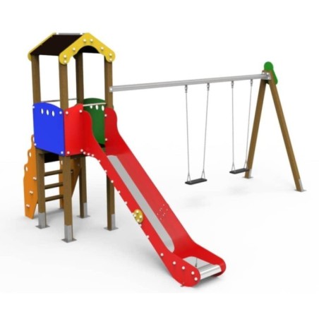 Parc infantil TOKIO amb gronxador doble