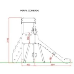 Parc infantil TOKIO amb gronxador doble