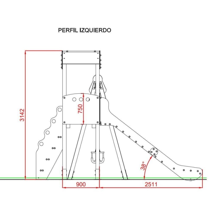 Parc infantil TOKIO amb gronxador doble