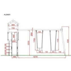 Parc infantil TOKIO amb gronxador doble
