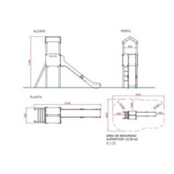 Parque infantil SINGAPUR metálico (torre tobogán)