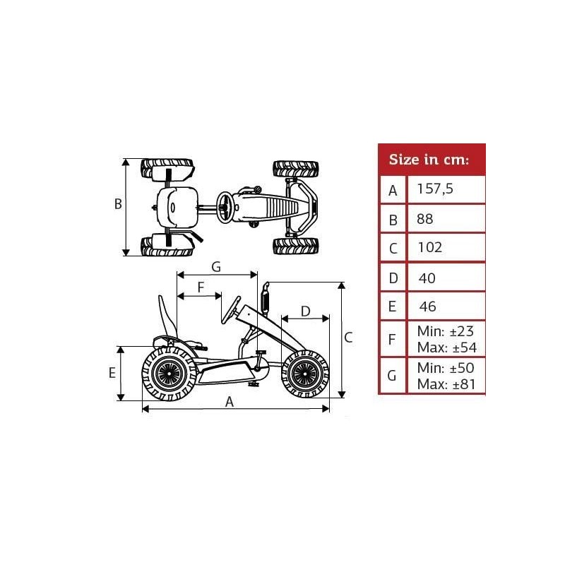 Tractor a pedais BERG CASE-IH BFR-3