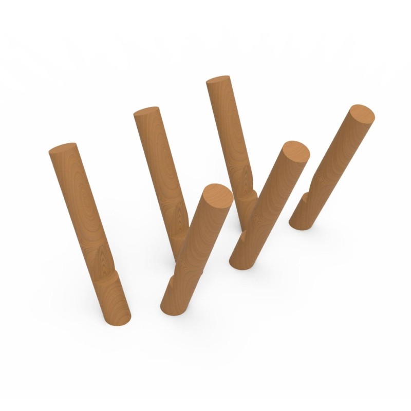 Troncos inclinados de robinia