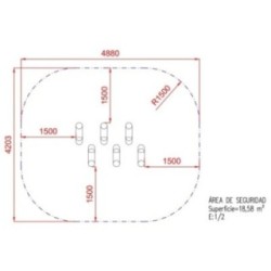 Troncos inclinados de robinia
