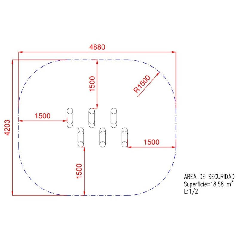 Troncos inclinados de robinia