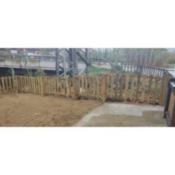 Valla de madera MASGAMES 100 PLUS (lamas 21 mm grosor y altura 100 cm)