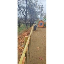 Valla de madera MASGAMES 100 PLUS (lamas 21 mm grosor y altura 100 cm)