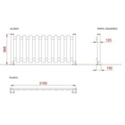 Valla de MADERA TINTADA