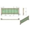 Valla de madera MASGAMES MERLET 80 (lamas 15 mm grosor y altura 80 cm)