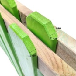 Valla de madera MASGAMES MERLET 80 (lamas 15 mm grosor y altura 80 cm)