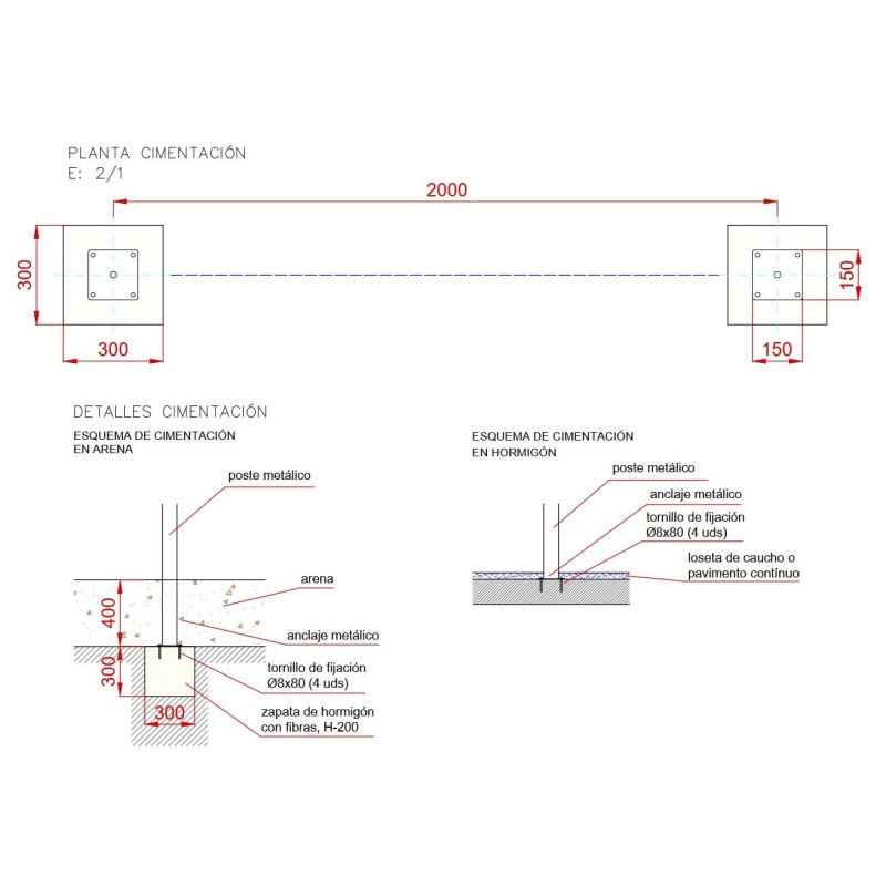 Valla metálica galvanizada y lacada