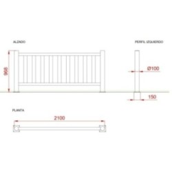 Valla metálica galvanizada y lacada