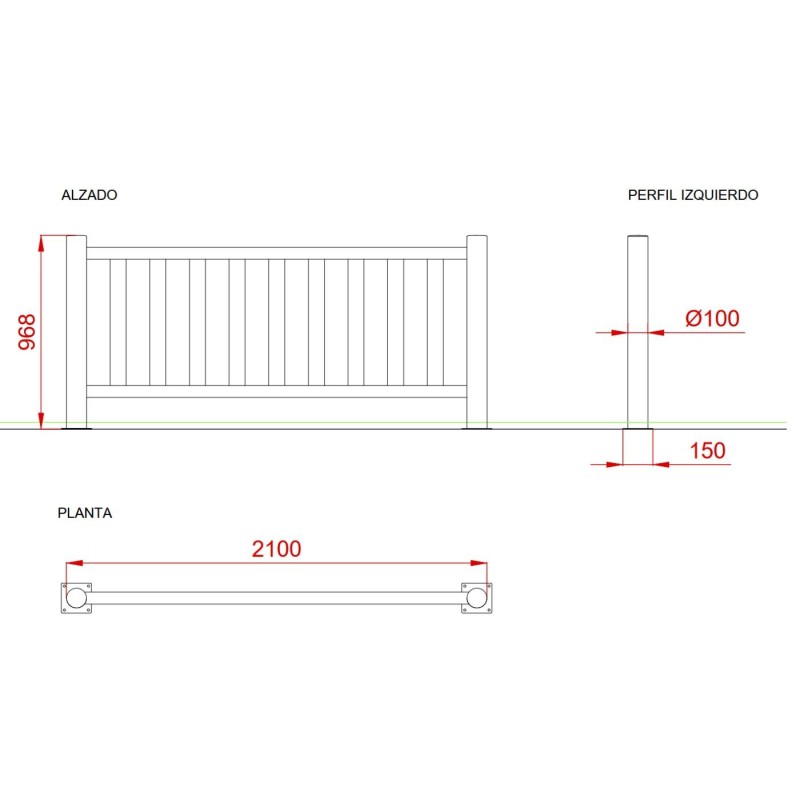 Valla Metálica Lacada y Galvanizada con Lamas de PEHD