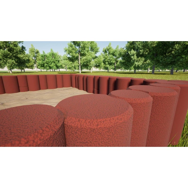 Perímetro de caucho para arenero