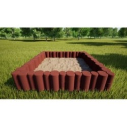 Perímetro de caucho para arenero