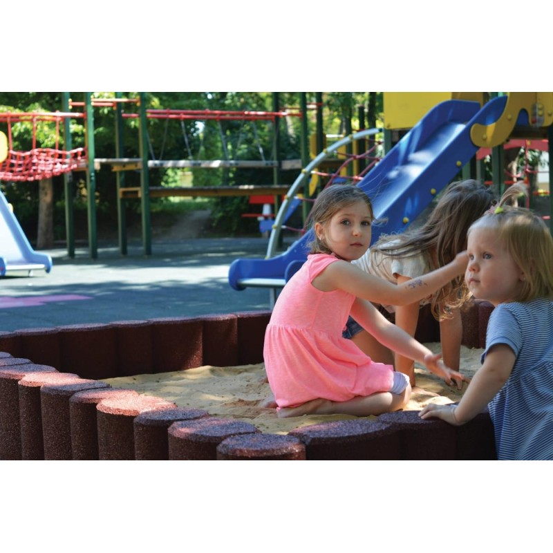 Perímetro de caucho para arenero