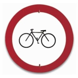 Señal de entrada prohibida a bicicletas