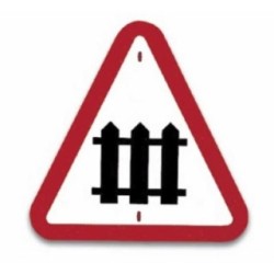 Señal de peligro por paso a nivel