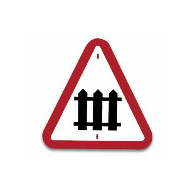 Señal de peligro por paso a nivel