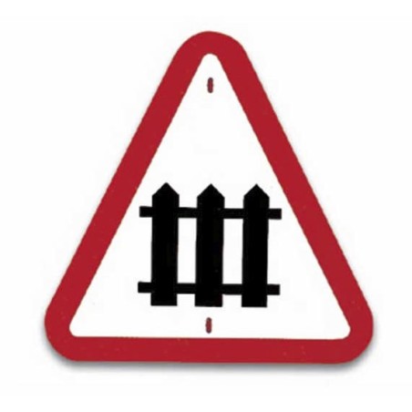 Señal de peligro por paso a nivel