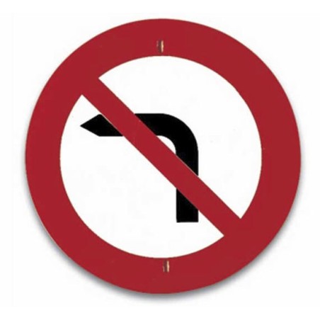 Senyal de prohibit girar a l'esquerra