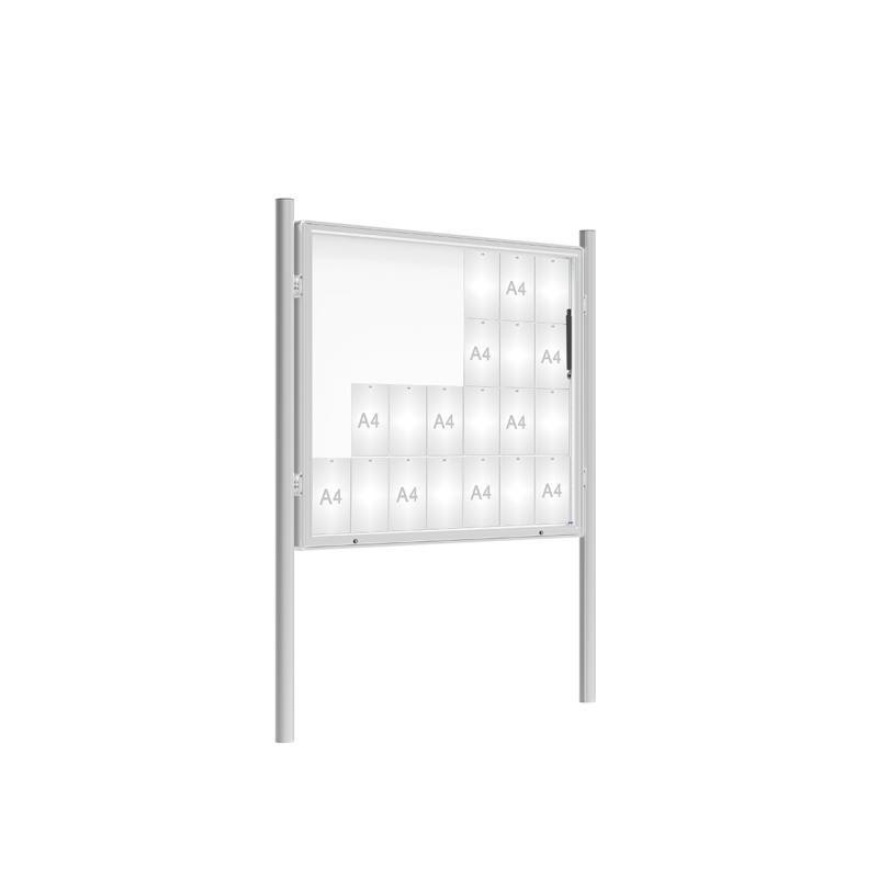 Vitrina de información exterior modelo 2000 con postes