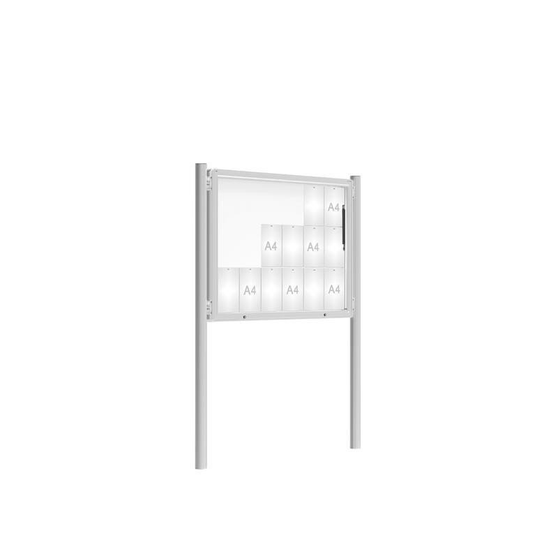 Vitrina de información exterior modelo 2000 con postes