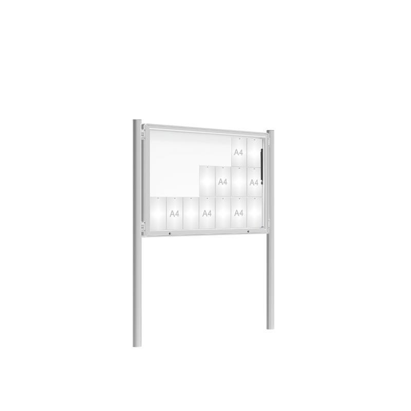 Vitrina de información exterior modelo 2000 con postes