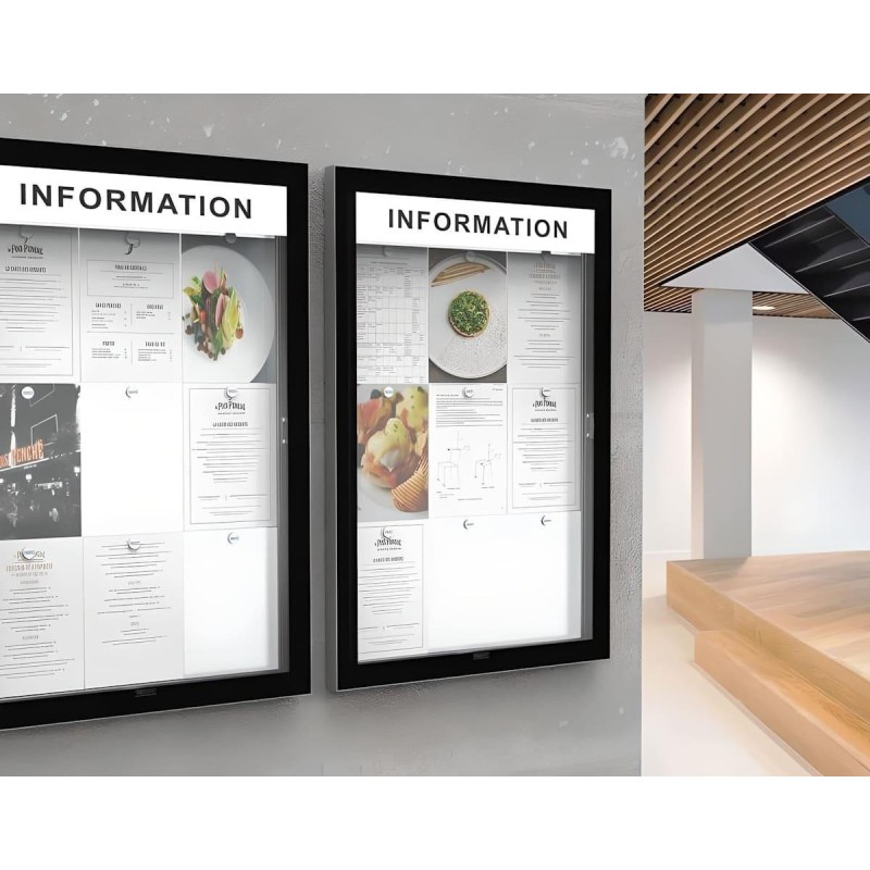 Vitrina exterior Edge espesor 54 mm con pies