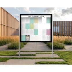 Vitrina exterior Edge gruix 80 mm amb peus