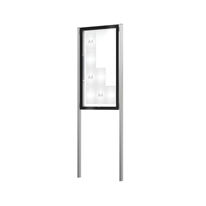 Vitrina exterior Edge gruix 80 mm amb peus