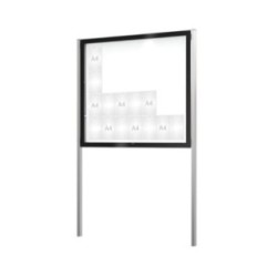 Vitrina exterior Edge gruix 80 mm amb peus