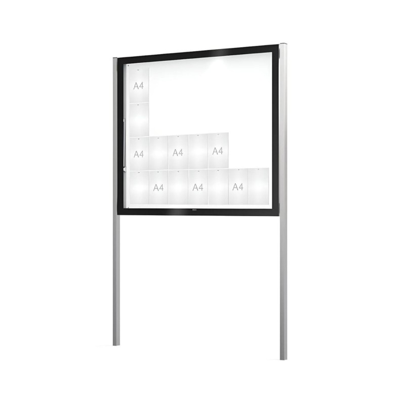 Vitrina exterior Edge gruix 80 mm amb peus