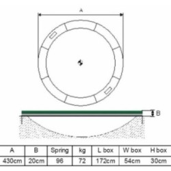Cama elástica BERG InGround Champion 430