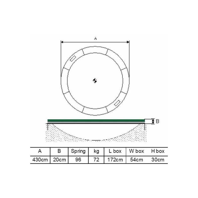 Cama elástica BERG InGround Champion 430