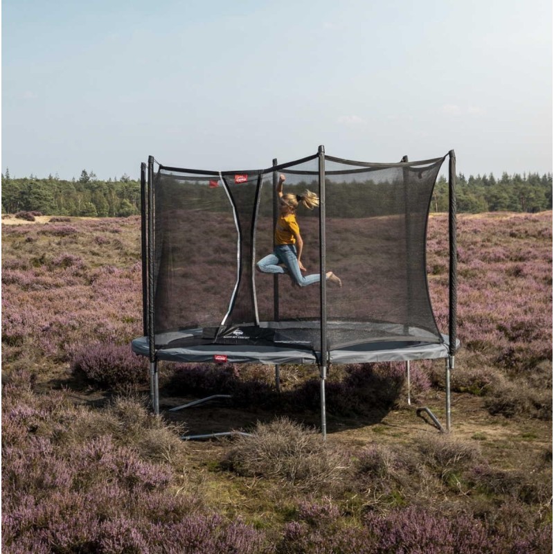 Cama elástica BERG Favorit 270 Grey + Red Comfort