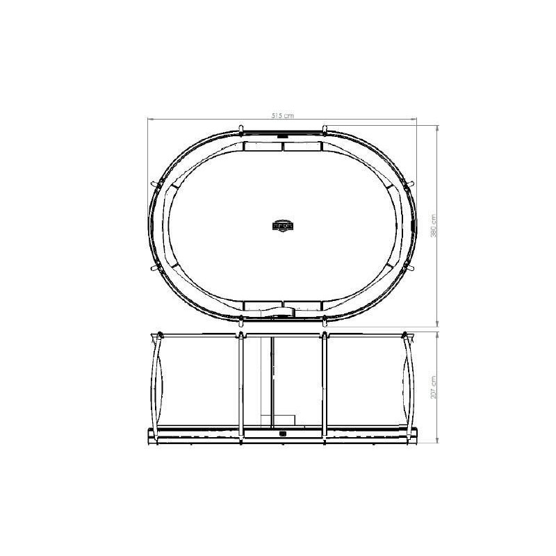 Cama elástica BERG InGround Grand Champion 470 + Red Deluxe