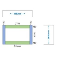 Camas elásticas en batería rectangulares
