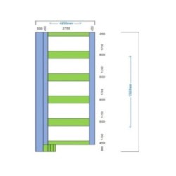 Camas elásticas en batería rectangulares