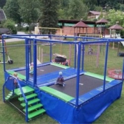 Camas elásticas en batería rectangulares