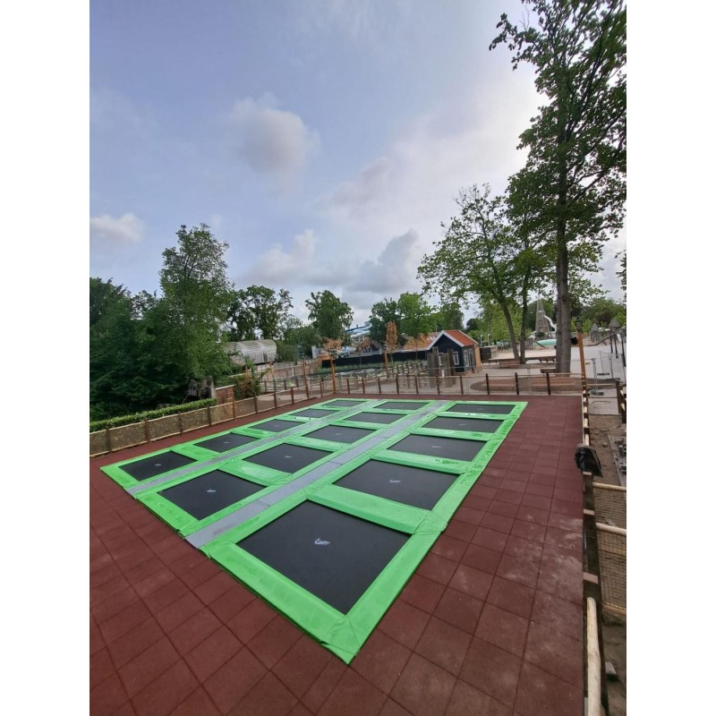 Camas elásticas en batería rectangulares