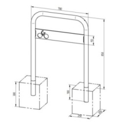 Suporte para bicicletas Angliru (Galvanizado)