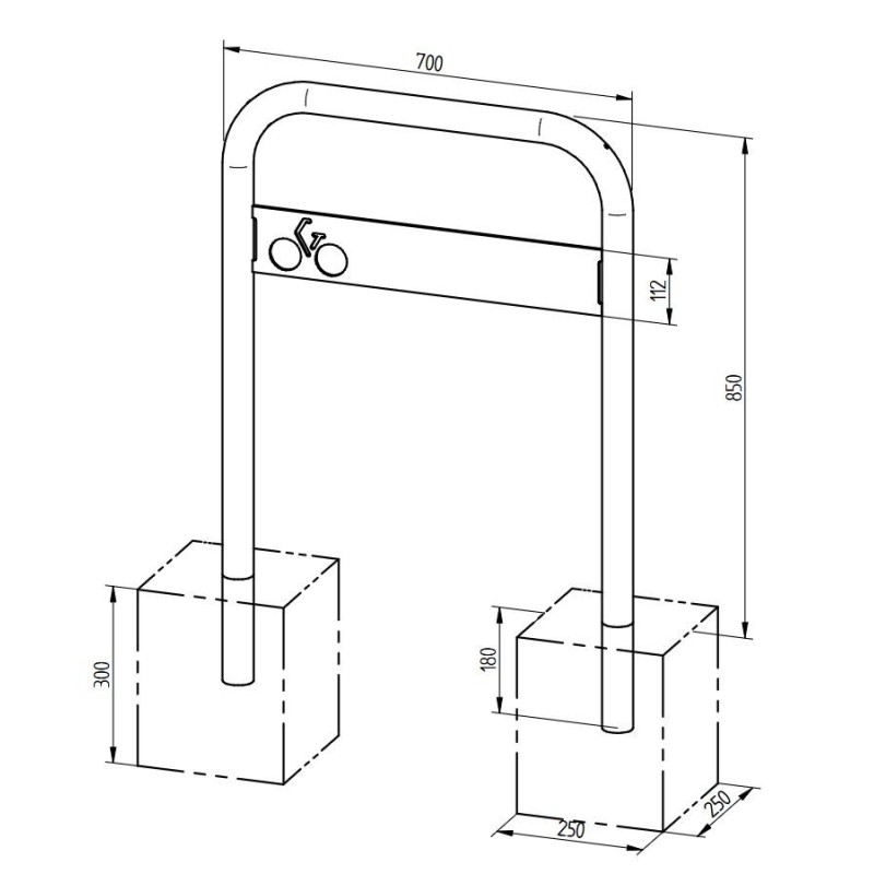 Suporte para bicicletas Angliru (Galvanizado)