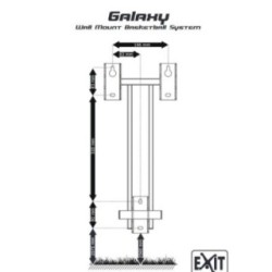 Cesto de basquete de parede EXIT Galaxy com aro rígido