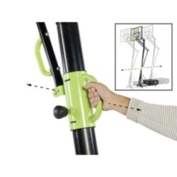 Cesta de basquete Galaxy Transportável (anel flexível)