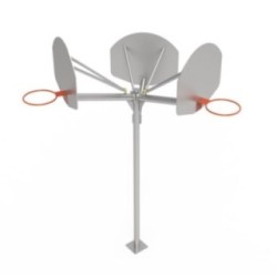 Canasta de Básquet Triple para Uso Público