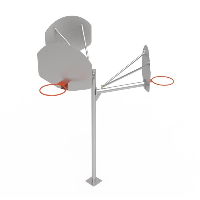 Canasta de Básquet Triple para Uso Público