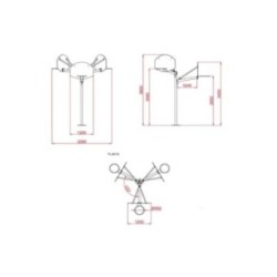 Canasta de Básquet Triple para Uso Público